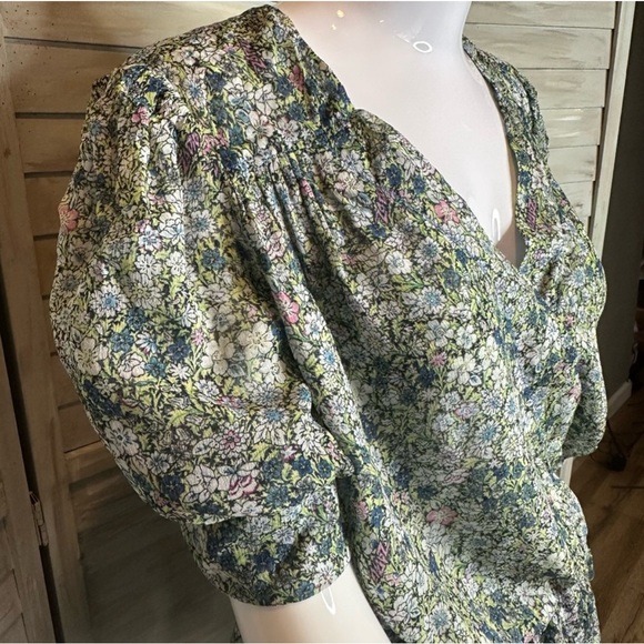 Zadig & Voltaire Betty Mousseline Liberty Garden floral mini wrap dress small - Picture 9 of 16